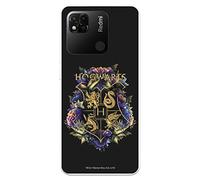 Coque pour Xiaomi Redmi 10A Officielle Harry Potter Poudlard Floral Coque en silicone souple sous licence officielle Harry Potter