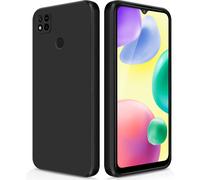 Coque Pour Xiaomi Redmi 10a/Redmi 9 Activ/Redmi 9c Nfc Case En Silicone, Coque Antichoc Etui Housse Silicone Ultra-Mince Avec Couche Intérieure En Fibre Et Protection Pour Caméra, Noir