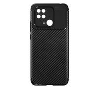Coque pour Xiaomi Redmi 10C Silicone Flexible Design Effet fibre de carbone Carbone