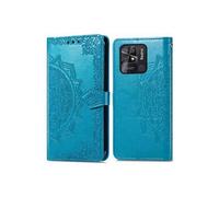 Coque pour Xiaomi Redmi 10C Similicuir Turquoise