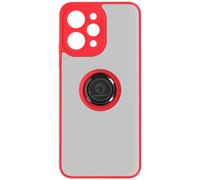 Coque pour Xiaomi Redmi 12 Hybride Bague Métallique Support Vidéo Ringrip Rouge