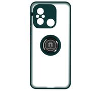 Coque et étui téléphone mobile Avizar Coque pour Xiaomi Redmi 12C Bi-matière Bague Métallique Support Vidéo vert