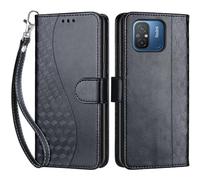 Coque pour Xiaomi Redmi 12C, Coque Xiaomi Redmi 11A, Etui Protection Housse Premium Cuir de Portefeuille en Cuir Fermeture Magnétique Flip Case pour Xiaomi Poco C55 / Redmi 12C / 11A Coque (Noir)