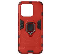 Coque pour Xiaomi Redmi 12C Hybride Antichoc Bague Métallique Support Rouge