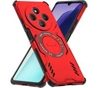 Coque Pour Xiaomi Redmi 14c 4g Dissipation De La Chaleur Coque, Mate Antichoc Anti-Chut Hybride Tpu Et Pc Housse Avec Magnetique Pour Xiaomi Redmi 14c 4g Étui, Rouge