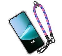 Coque pour Xiaomi Redmi 15C 4G/5G, Antichoc Silicone Transparent avec Bracelet Tricolore Amovible - E.F.Connection
