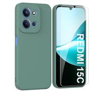 Coque pour Xiaomi Redmi 15C 4G / 5G / Poco C85 - housse etui silicone gel fine + film ecran - VERT