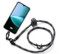 Coque pour Xiaomi Redmi 15C 4G/5G, Protection Transparente Antichoc avec Cordon Amovible Gris - E.F.Connection