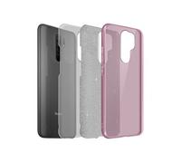 Avizar Coque pour Xiaomi Redmi 9 Paillette Amovible Silicone Semi-rigide Rose