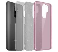 Coque pour Xiaomi Redmi 9 Paillette Amovible Silicone Semi-rigide Rose