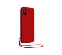 Coque pour Xiaomi Redmi 9A en Silicone avec dragonne assortie Rouge