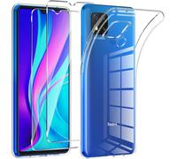 Coque Pour Xiaomi Redmi 9c/9c Nfc,Avec 2 Pièces Verre Trempé,Transparence Souple Tpu Étui Protection Pour Redmi 9c,Bumper Housse Prévention Des Chutes,Anti- Rayures,Ultra Mince
