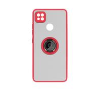 Coque pour Xiaomi Redmi 9C avec Bague Métallique Fonction Support rouge