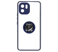 Coque pour Xiaomi Redmi A1 et A2 Bi-matière Bague Métallique Support Vidéo Bleu