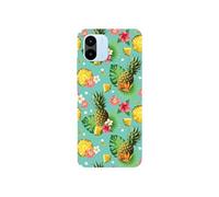 Coque pour Xiaomi Redmi A2 et A1 avec motif ananas et fleurs