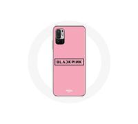 Coque pour Xiaomi Redmi Note 10 5G Blackpink Groupe de K-pop Logo Fond Rose