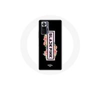 Coque pour Xiaomi Redmi Note 10 Pro Blackpink Groupe de K-pop Logo Noir Rose Fond Noir