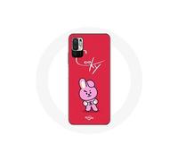 Coque pour Xiaomi Redmi Note 10T 5G BTS Bangtan Garçons BT21 Cooky Fond Rouge