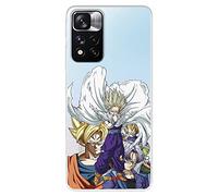 Coque pour Xiaomi Redmi Note 11-11S Officiel Dragon Ball Guerriers Saiyans Transparent pour protéger votre téléphone portable Coque en silicone souple avec licence officielle Dragon Ball