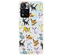 Coque pour Xiaomi Redmi Note 11 - Note 11S 4G Officiel Pokémon, Evolutions Eevee pour protéger votre téléphone - Coque en silicone souple pour Xiaomi avec licence officielle Pokémon