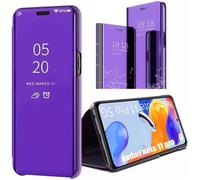 Coque pour Xiaomi Redmi Note 11 Pro 5G-4G Violet Smart Case Rabat Flip Clear View