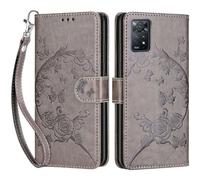 Coque pour Xiaomi Redmi Note 11 Pro 5G Global, Coque Redmi Note 12 Pro 4G, Etui Protection Housse Premium Cuir de Portefeuille en Fermeture Magnétique Flip Case pour Redmi Note 11E Pro Coque (Gris)