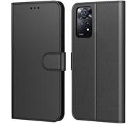 Coque Pour Xiaomi Redmi Note 11 Pro, Coque Redmi Note 11 Pro 5g Version Europe, Etui Protection Housse Premium En Cuir Pu, Pochette Flip Case Compatible Avec Xiaomi Note 11 Pro Book Noir