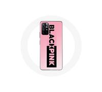 Coque pour Xiaomi Redmi Note 11s 5G Blackpink Groupe de K-pop Logo Noir Rose Fond Rose
