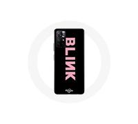 Coque Pour Xiaomi Redmi Note 11s 5g Blink Fandom Blackpink Logo Rose Fond Noir