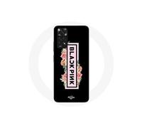 Coque pour Xiaomi Redmi Note 11S Blackpink Groupe de K-pop Logo Noir Rose Fond Noir