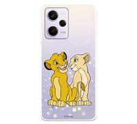 Coque pour Xiaomi Redmi Note 12 5G - Poco X5 5G - Disney Simba et Nala - Coque en silicone transparent souple avec licence officielle Le Roi Lion