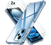 Coque Pour Xiaomi Redmi Note 12 PRO 5G et 2x Vitre Verre Trempe Silicone Transparent Bords Renforcés
