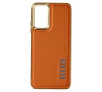 Coque pour Xiaomi Redmi Note 12S Semi-rigide Effet Cuir Contour Souple Camel