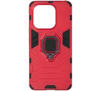 Coque pour Xiaomi Redmi Note 13 4G Anneau Support Bi-matière Antichoc Rouge