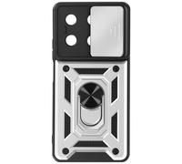 Coque pour Xiaomi Redmi Note 13 5G Bague Support Cache caméra Argent