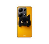 Coque Pour Xiaomi Redmi Note 13 Pro 4g Chat Mignon Fond Orange Maniacase