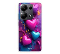 Coque Pour Xiaomi Redmi Note 13 Pro 4g Coeurs Colorés Fond Violet Maniacase