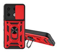 Coque pour Xiaomi Redmi Note 13 Pro 5G Bague Support Cache Caméra Mayaxess Rouge