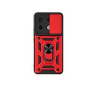 Mayaxess Coque pour Xiaomi Redmi Note 13 Pro 5G Bague Support Cache Caméra Rouge