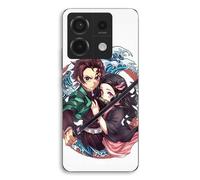 Coque Pour Xiaomi Redmi Note 13 Pro 5g Demon Slayer Tanjiro Nezuko Brother Manga Anime Maniacase