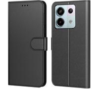 Coque pour Xiaomi Redmi Note 13 Pro 5G(Pas pour 4G), Etui Coque Clapet à Rabat Portefeuille Cuir avec Porte Carte Magnétique ,Noir