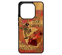 Coque Pour Xiaomi Redmi Note 14 4g Europe Bois Silicone J'peux Pas J'dois Garder Mon Poisson Rouge Je Jpeux Case Noir Rose Humoristique