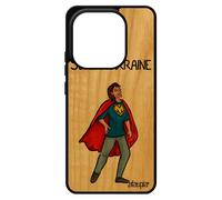 Coque Pour Xiaomi Redmi Note 14 4g Europe En Bois Silicone Super Marraine Naissance Garcon Heros Comics Drole Rigide Bande Dessin¿E Rouge