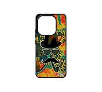 Coque pour Xiaomi Redmi Note 14 4G Europe silicone homme moustache peinture antichoc charlie etui tag rigide vert vintage monsieur homme