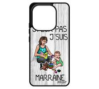 Coque Pour Xiaomi Redmi Note 14 4g Europe Silicone Humour J'peux Pas J'suis Marraine Noir Mobile Je Gris Naissance Garcon Texte Tpu Jpeux