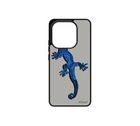 Coque pour Xiaomi Redmi Note 14 4G Europe silicone salamandre anphibien animal azteque unique Bleu boheme rigide animaux etui ethnique de