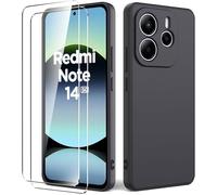 Coque pour Xiaomi Redmi Note 14 5G, avec 2 Verre Trempé écran Protecteur, Etui Housse TPU Mince Souple Antichoc Case - TECHTA