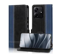 Coque pour Xiaomi Redmi Note 14 5G,Magnétique Rabat Portefeuille Cuir Etui, Slim Silicone TPU Bumper Pochette Housse,Flip Porte Cartes avec Support Cover,Antichoc Case pour Redmi Note 14 Bleu