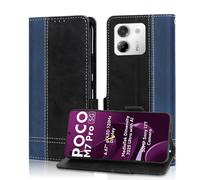 Coque pour Xiaomi Redmi Note 14 5G/Poco M7 pro 5G,Magnétique Rabat Portefeuille Cuir Etui, Silicone TPU Bumper Pochette Housse,Flip Porte Cartes Support Cover,Antichoc Case pour Redmi Note 14 5G Bleu