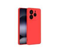 Coque pour Xiaomi Redmi Note 14 5G Semi-rigide Soft-touch Anti-traces Rouge